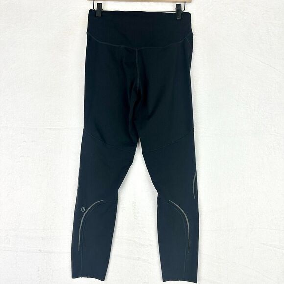 Lululemon Base Pace High Rise Reflective Tight Legging Size 8 25" Black Nulu - Picture 2 of 6